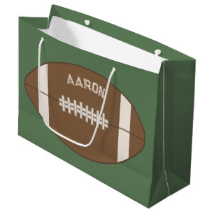 Personalisierte Vintage-Fußball-Geschenktasche Große Geschenktüte