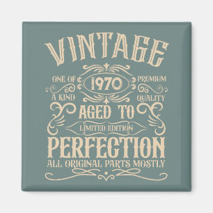 Personalisierte Vintage Geburtstagsfeier - Whisky- Magnet