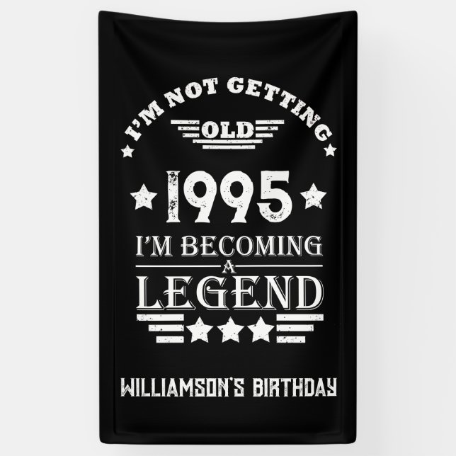 Personalisierte Vintage Geburtstagsgeschenke Banner (Vertikal)