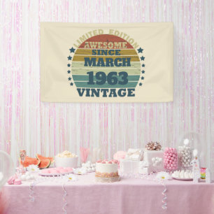 Personalisierte Vintage Geburtstagsgeschenke Banner
