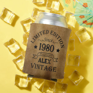 Personalisierte Vintage Geburtstagsgeschenke Dosenkühler