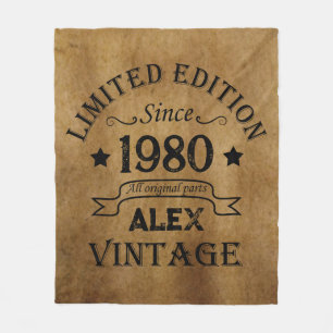Personalisierte Vintage Geburtstagsgeschenke Fleecedecke