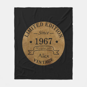Personalisierte Vintage Geburtstagsgeschenke Fleecedecke