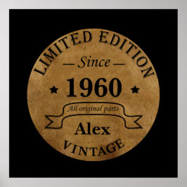 Personalisierte Vintage Geburtstagsgeschenke Poster