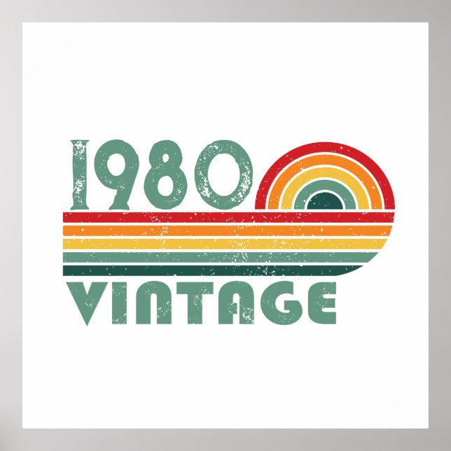 Personalisierte Vintage Geburtstagsgeschenke Poster (Vorne)