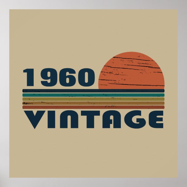 Personalisierte Vintage Geburtstagsgeschenke Poster (Vorne)