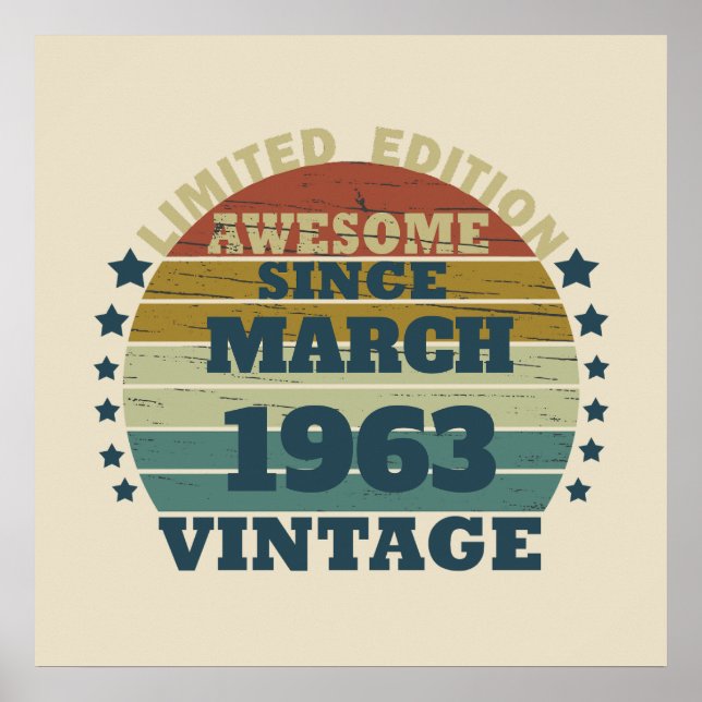 Personalisierte Vintage Geburtstagsgeschenke Poster (Vorne)