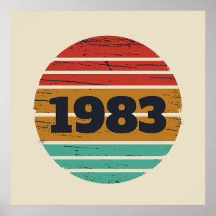 Personalisierte Vintage-Geburtstagsgeschenke Poster