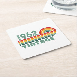 Personalisierte Vintage Geburtstagsgeschenke Rechteckiger Pappuntersetzer