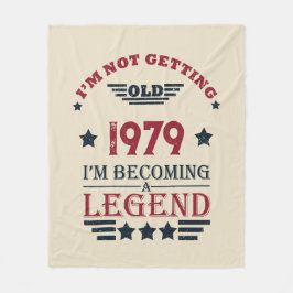 Personalisierte Vintage Geburtstagsgeschenke rot Fleecedecke