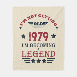 Personalisierte Vintage Geburtstagsgeschenke rot Fleecedecke