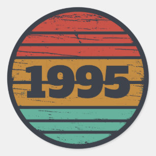 Personalisierte Vintage Geburtstagsgeschenke Runder Aufkleber