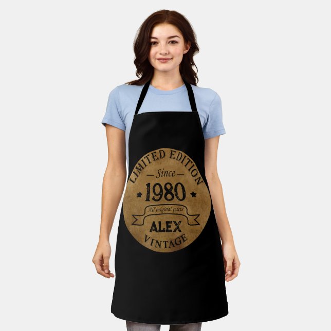 Personalisierte Vintage Geburtstagsgeschenke Schürze (Getragen)