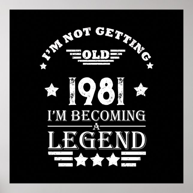 Personalisierte Vintage Geburtstagsgeschenke Schwa Poster (Vorne)