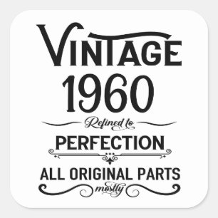 Personalisierte Vintage Geburtstagsgeschenke Schwa Quadratischer Aufkleber