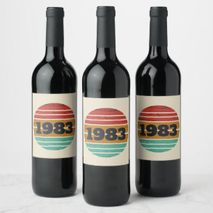 Personalisierte Vintage-Geburtstagsgeschenke Weinetikett