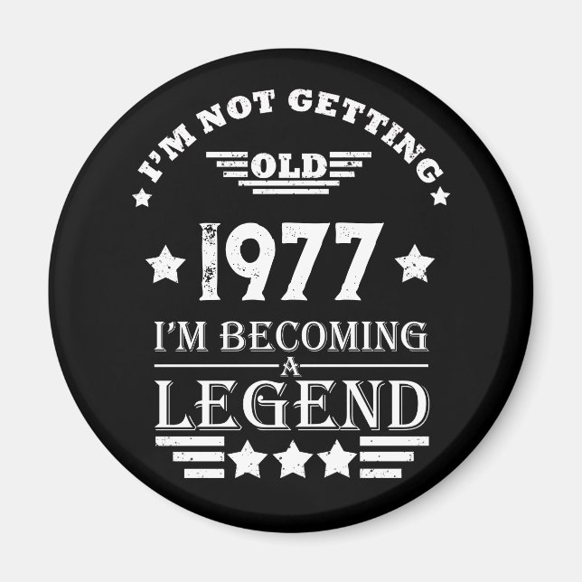 Personalisierte Vintage Geburtstagsgeschenke weiß Magnet (Vorne)