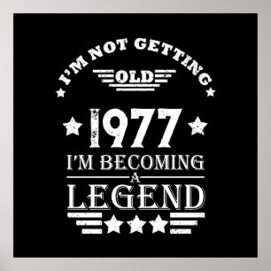 Personalisierte Vintage Geburtstagsgeschenke weiß Poster