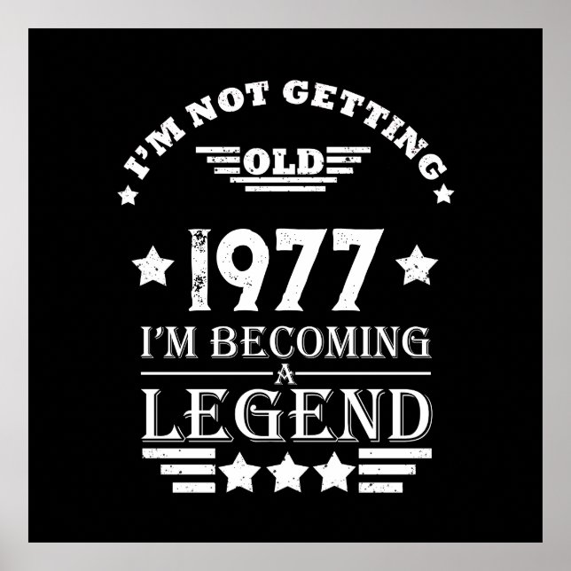 Personalisierte Vintage Geburtstagsgeschenke weiß Poster (Vorne)