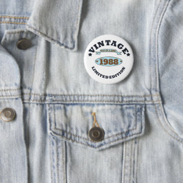 Personalisierte Vintage Geburtstagsgeschenkidee Button