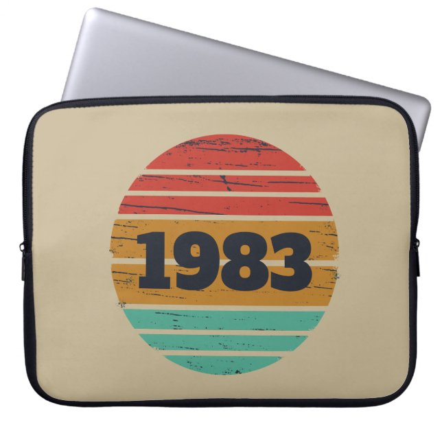 Personalisierte Vintage Geburtstagsgeschenkidee Laptopschutzhülle (Vorderseite)