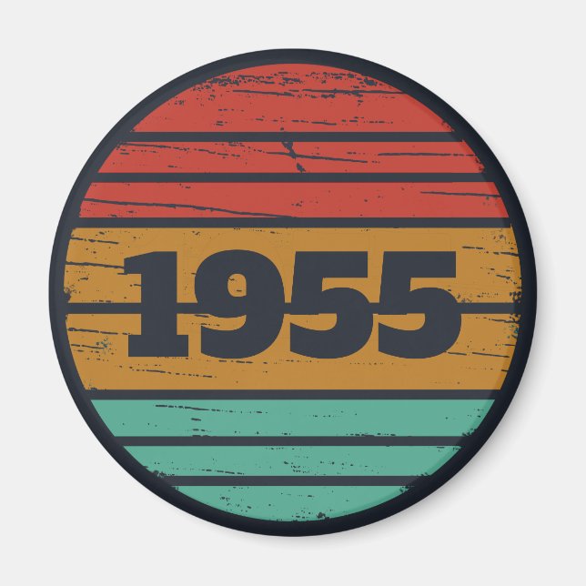 Personalisierte Vintage Geburtstagsgeschenkidee Magnet (Vorne)