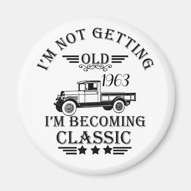 Personalisierte Vintage Geburtstagsgeschenkidee Magnet (Vorne)