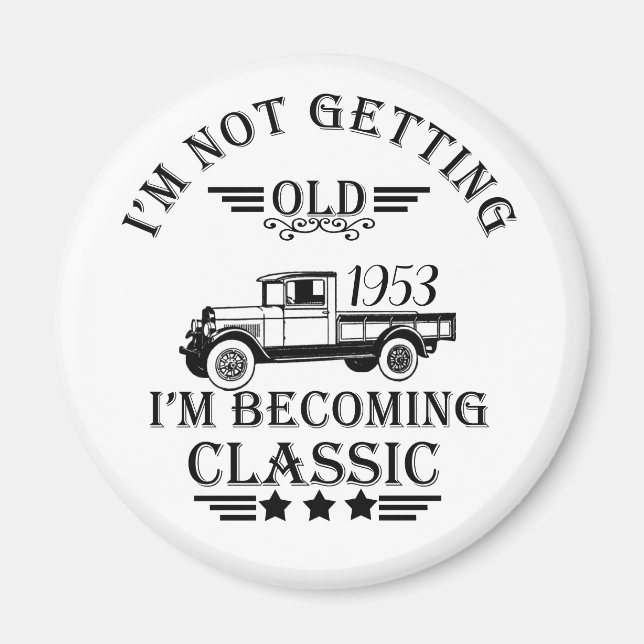 Personalisierte Vintage Geburtstagsgeschenkidee Magnet (Vorne)