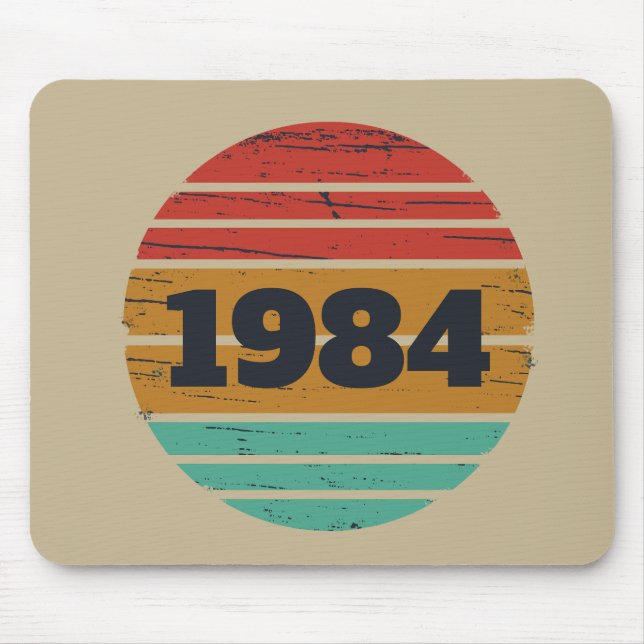 Personalisierte Vintage Geburtstagsgeschenkidee Mousepad (Vorne)