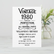 Personalisierte Vintage Geburtstagsparty