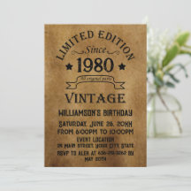 Personalisierte Vintage Geburtstagsparty