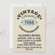 Personalisierte Vintage Geburtstagsparty