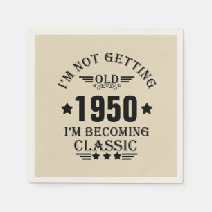 Personalisierte Vintage Geburtstagsparty Serviette