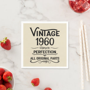 Personalisierte Vintage Geburtstagsparty Serviette