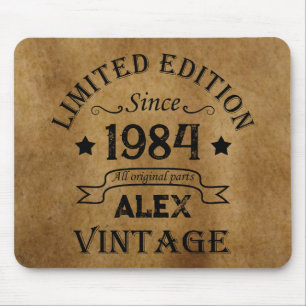 Personalisierte Vintage Geschenke zum 40. Geburtst Mousepad