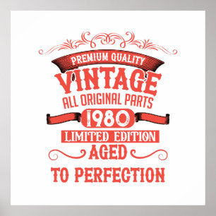 Personalisierte Vintage Geschenke zum 45. Geburtst Poster