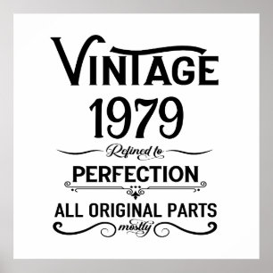 Personalisierte Vintage-Geschenke zum 45. Geburtst Poster