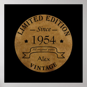 Personalisierte Vintage Geschenke zum 70. Geburtst Poster