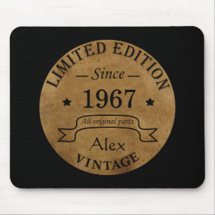 Personalisierte Vintage-Geschenke zum Geburtstag Mousepad