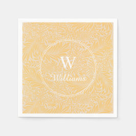 Personalisierte Vintage Gold Larkspur Blume Serviette