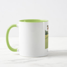 Personalisierte Vintage Golfer-Combo-Tasse Tasse