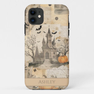 Personalisierte Vintage-Halloween-Collage Case-Mate iPhone Hülle