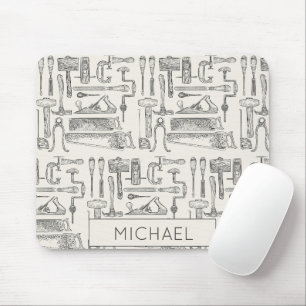 Personalisierte Vintage-Handwerkzeuge Zimmermann H Mousepad