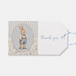 Personalisierte Vintage-Hasen-Junge-Dankeschön-Ges Geschenkanhänger