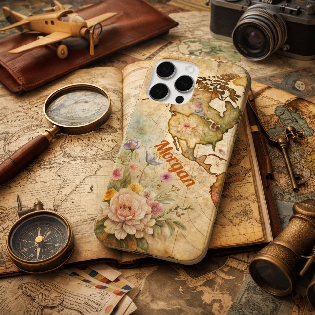 Personalisierte Vintage Karte Case-Mate iPhone Hülle (Von Creator hochgeladen)
