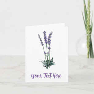 Personalisierte Vintage Lavendel Blume Einladung
