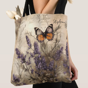 Personalisierte Vintage-Lavendel-Schmetterlingskun