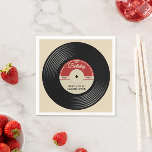 Personalisierte Vintage Musik Thema Party Dekorati Serviette