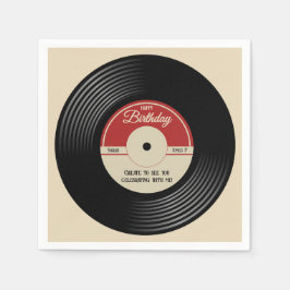 Personalisierte Vintage Musik Thema Party Dekorati Serviette