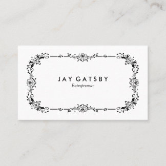 Personalisierte Vintage-Ornamentale Florale Visitenkarte